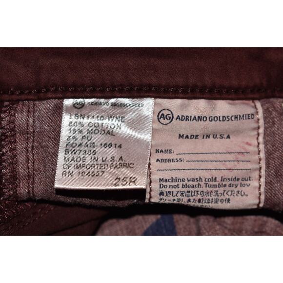ADRIANO GOLDSCHMIED $178 The Stilt Cigarette Jean in Wine Size 25 - Picture 5 of 5